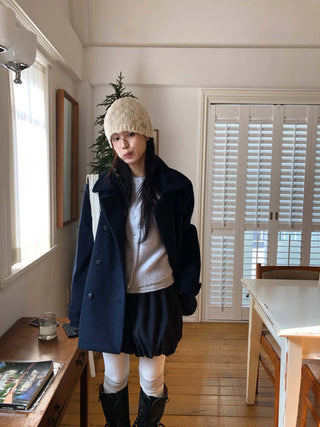 scarf wool coat