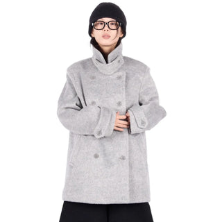 scarf wool coat