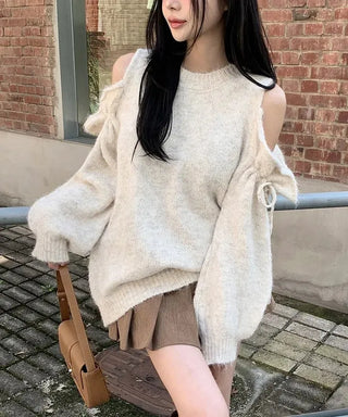 off-shoulder sweater