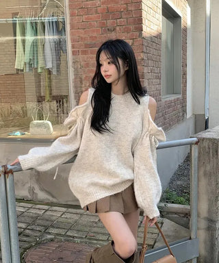 off-shoulder sweater