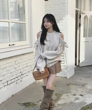 off-shoulder sweater