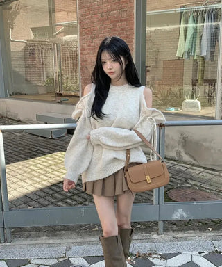 off-shoulder sweater