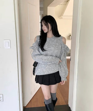 off-shoulder sweater