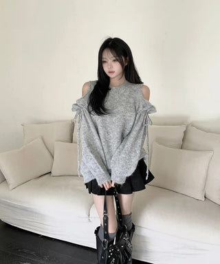 off-shoulder sweater