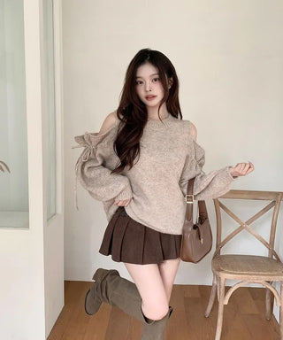 off-shoulder sweater