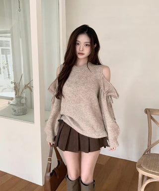 off-shoulder sweater