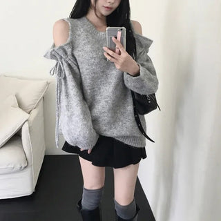 off-shoulder sweater