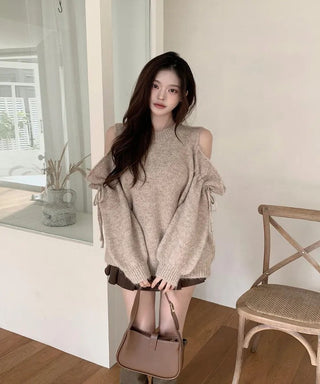 off-shoulder sweater