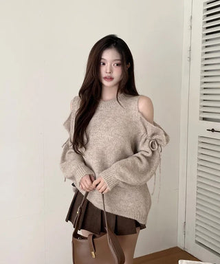 off-shoulder sweater