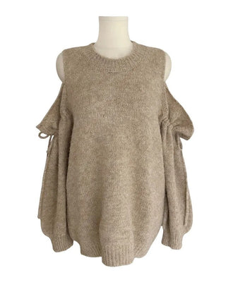 off-shoulder sweater