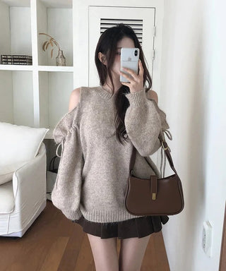 off-shoulder sweater