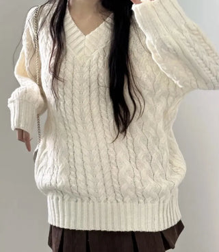 v-neck knit coat