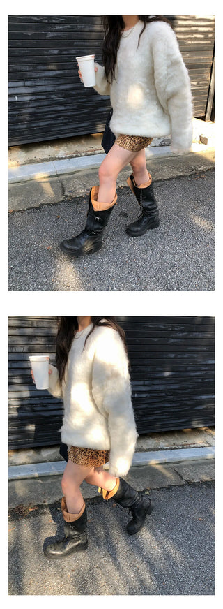 pullover brushed sweater