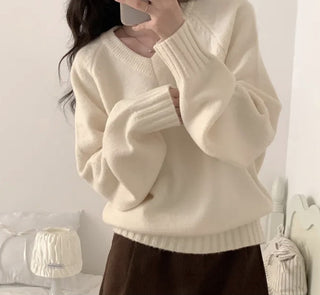 v-neck knit sweater