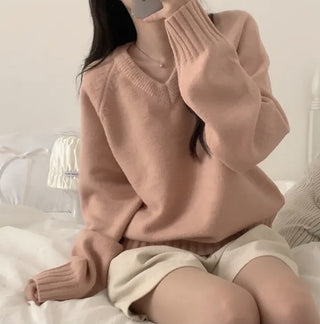 v-neck knit sweater