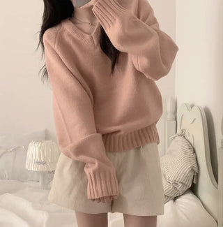 v-neck knit sweater