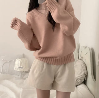 v-neck knit sweater