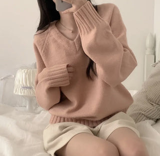 v-neck knit sweater