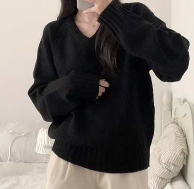 v-neck knit sweater