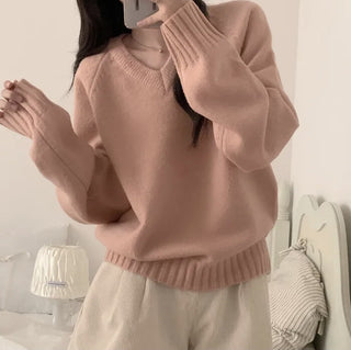 v-neck knit sweater
