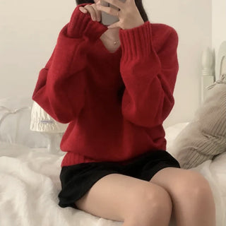 v-neck knit sweater