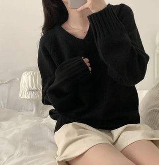 v-neck knit sweater