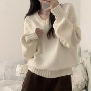 v-neck knit sweater