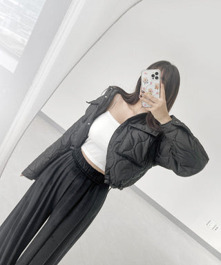 diamond quilted jacket