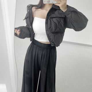 diamond quilted jacket