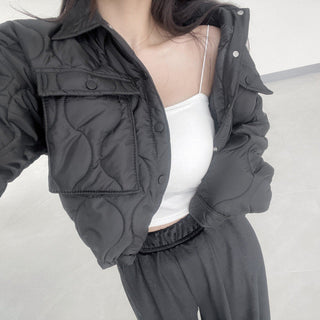 diamond quilted jacket