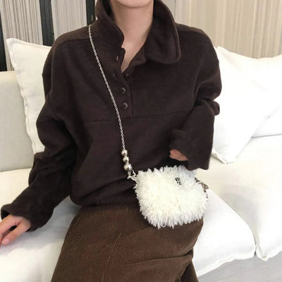 collar fleece coat