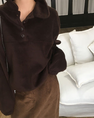collar fleece coat