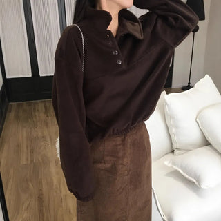 collar fleece coat