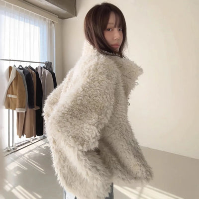 curly fur jacket