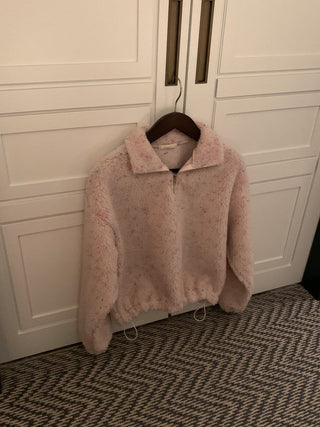 pink fur hoodie