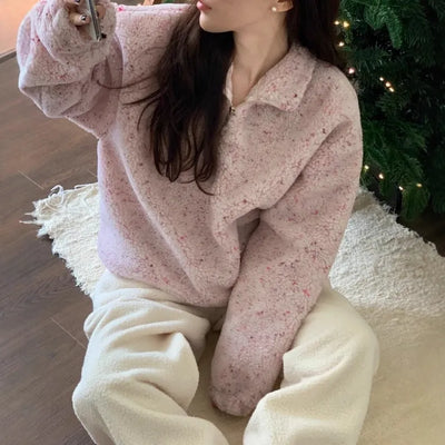 pink fur hoodie