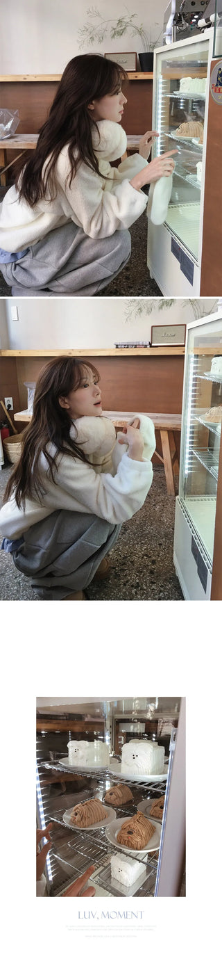 patchwork fleece coat