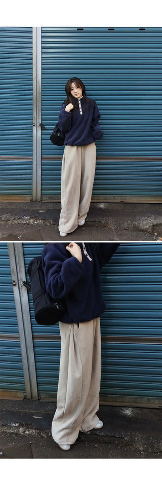 patchwork fleece coat