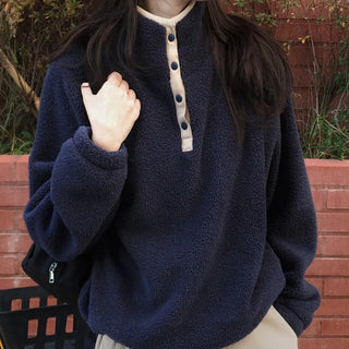 patchwork fleece coat