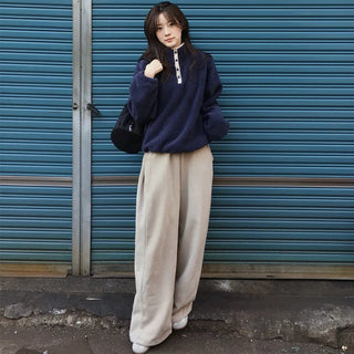 patchwork fleece coat