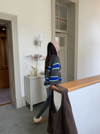 mixed stripe sweater