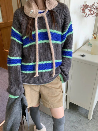 mixed stripe sweater