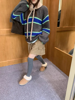 mixed stripe sweater