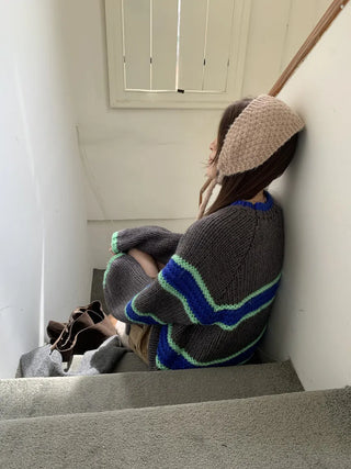 mixed stripe sweater