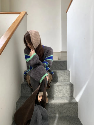 mixed stripe sweater