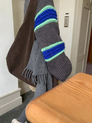 mixed stripe sweater