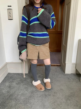 mixed stripe sweater