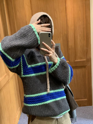 mixed stripe sweater