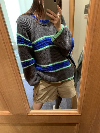 mixed stripe sweater