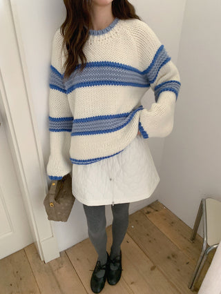 mixed stripe sweater